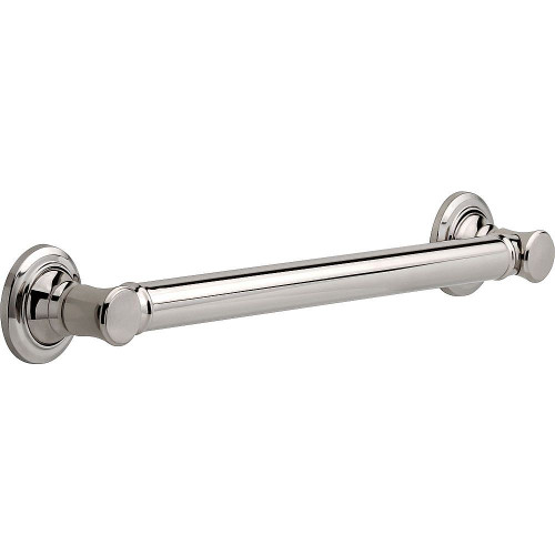 Traditional Decorative ADA Grab Bar - 18in in Brilliance Polished Nickel