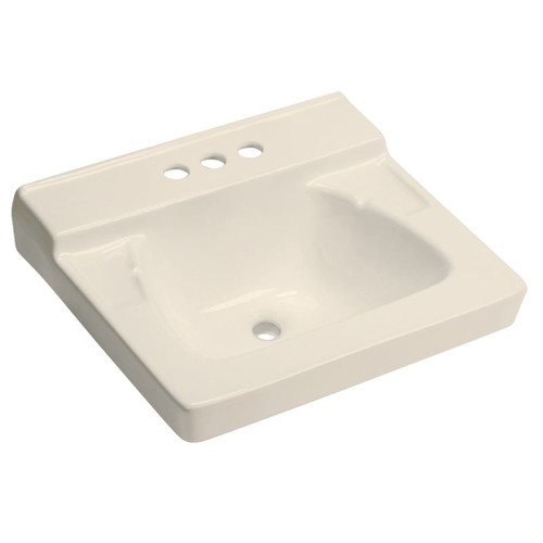 Wall-Mounted Vitreous China 4-in Centerset Lavatory in Beige