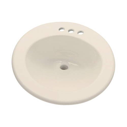 Self-Rimming Vitreous China 4-in Centerset Lavatory in Beige