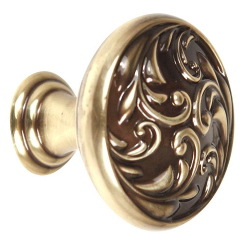 Alno Ornate A3651-14-PA Knob Traditional 1-1/4-in in Polished Antique