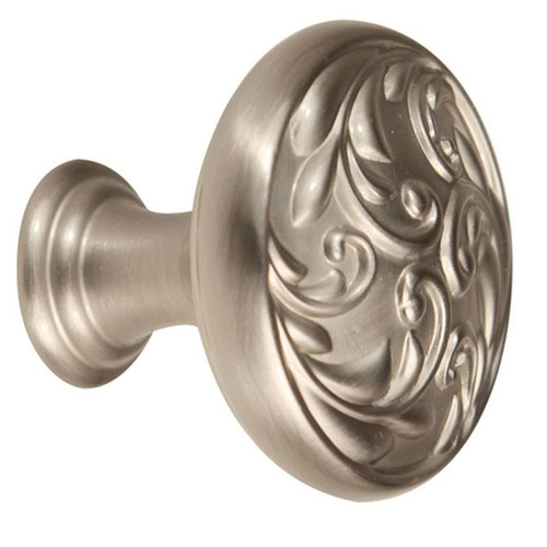 Alno Ornate A3651-38-SN Knob Traditional 1-1/2-in in Satin Nickel
