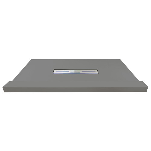 FZST6048C-40 Trimslate 60-in x 48-in Shower Base with Adjustable Single Threshold and Center Drain, Dark Grey