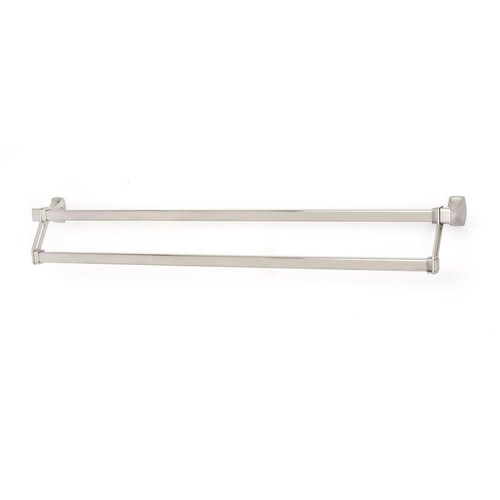 Alno Cube A6525-31-SN Double Towel Bar Modern in Satin Nickel