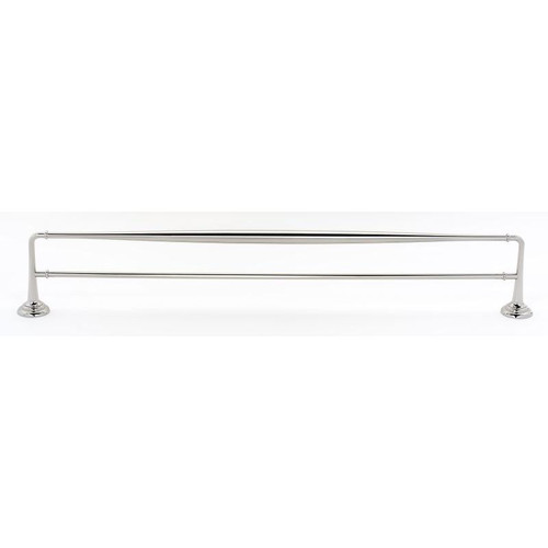 Double Towel Bar Transitional in Polished Nickel