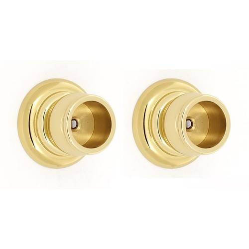 Shower Rod Brackets Transitional 2-in in Polished Brass