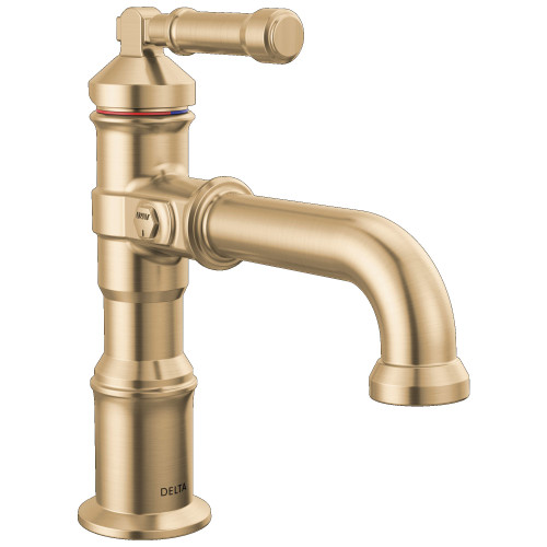 584-CZ-PR-LPU-DST Broderick 7.13-in x 2.00-in x 7.56-in Single Handle Bathroom Faucet, Lumicoat Champagne Bronze