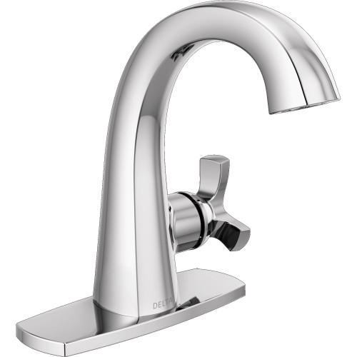 Delta 5776-PR-MPU-DST Stryke 6.56-in x 6.00-in x 6.88-in Single Handle Bathroom Faucet, Lumicoat Chrome