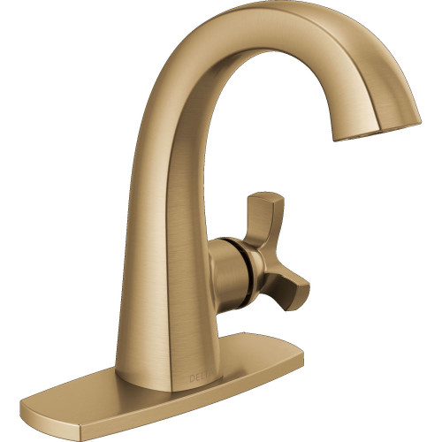 Delta 5776-CZ-PR-MPU-DST Stryke 6.56-in x 6.00-in x 6.88-in Single Handle Bathroom Faucet, Lumicoat Champagne Bronze