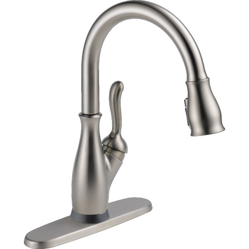 9178TLV-SP-DST Leland 11.63-in x 10.75-in x 15.38-in VoiceIQ Kitchen Faucet with Touch2O with Touchless Technology, Spotshield Stainless