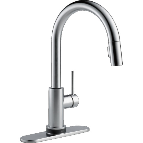 9159TLV-AR-DST Trinsic 11.38-in x 4.19-in x 16.19-in VoiceIQ Kitchen Faucet with Touch2O with Touchless Technology, Arctic Stainless