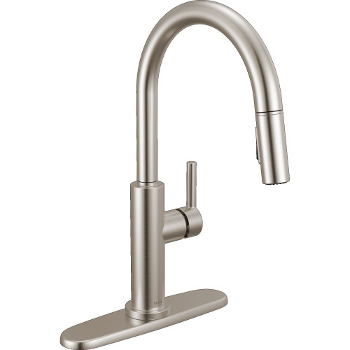 Delta 19867LF-SS Nicoli 11.06-in x 10.75-in x 17.06-in Single-Handle Pull-Down Kitchen Faucet, Stainless