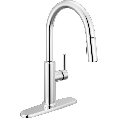 Delta 19867LF Nicoli 11.06-in x 10.75-in x 17.06-in Single-Handle Pull-Down Kitchen Faucet, Chrome
