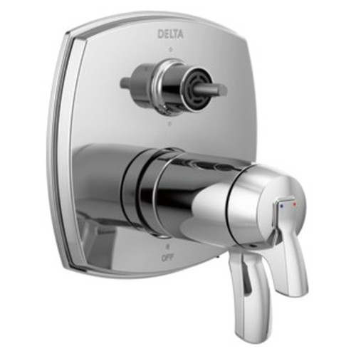 T27T976-LHP Stryke 17 Thermostatic Integrated Diverter Trim with Six Function Diverter Less Diverter Handle, Chrome