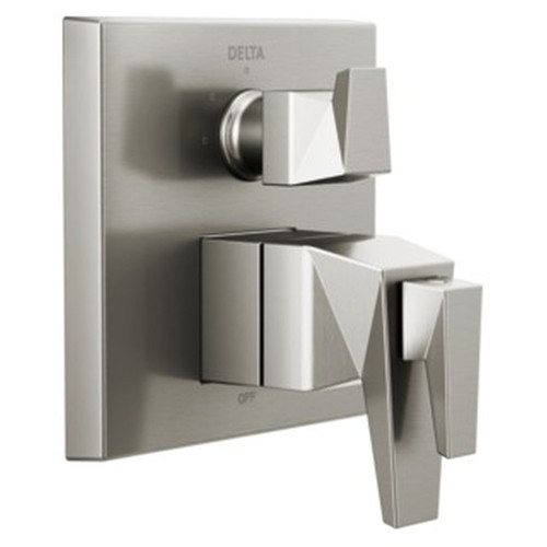 T27T843-SS-PR Trillian Two-Handle Monitor 17T Series Valve Trim with 3-Setting Diverter, Lumicoat Stainless