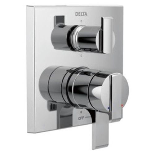 T27967 Ara Angular Modern Monitor 17 Series Valve Trim with 6-Setting Integrated Diverter, Chrome