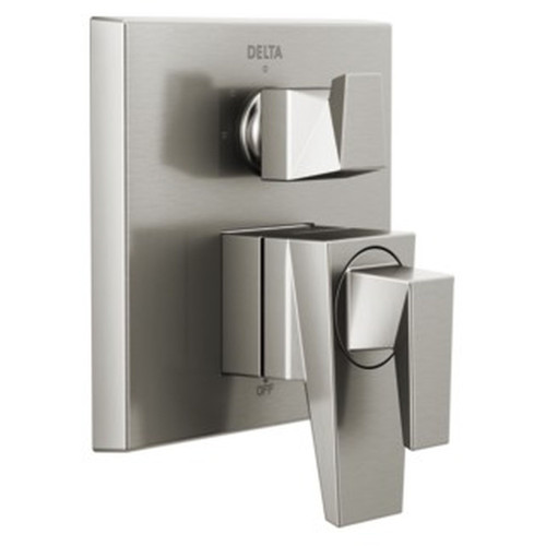 T27843-SS-PR Trillian Two-Handle Monitor 17 Series Valve Trim with 3-Setting Diverter, Lumicoat Stainless