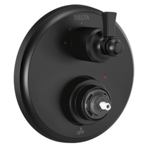 T24856-BLLHP Dorval Traditional 2-Handle Monitor 14 Series Valve Trim with 3 Setting Diverter, Matte Black