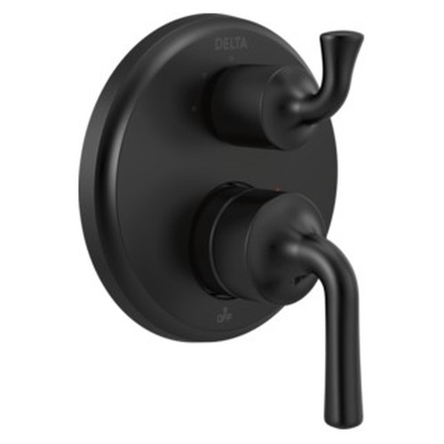T24833-BL Kayra Two-Handle Monitor 14 Series Valve Trim with 3-Setting Integrated Diverter, Matte Black