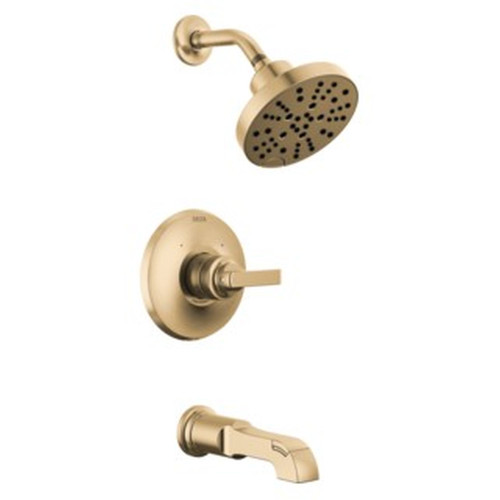 T14489-CZ-PR Tetra Monitor 14 Series Tub & Shower Trim, Lumicoat Champagne Bronze