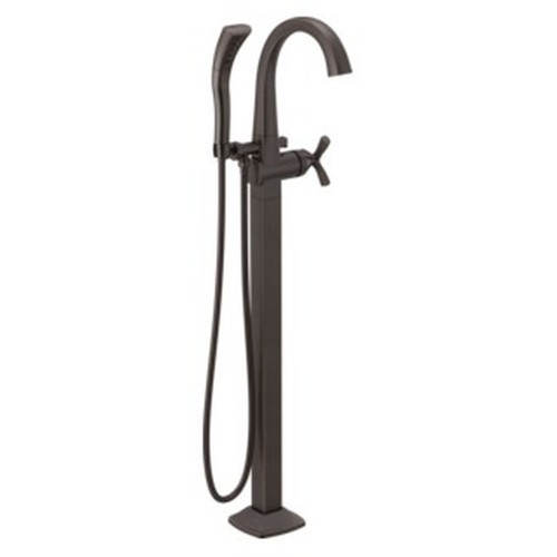 T47776-RBFL Stryke Delta Stryke Single Handle Floor Mount Tub Filler Trim, Venetian Bronze