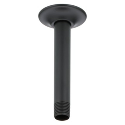 RP61058BL Universal Showering Components Shower Arm & Flange 6" Ceiling Mount, Matte Black