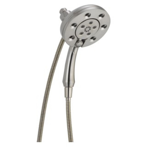 58472-SS-PR Universal Showering Components H2Okinetic In2ition 4-Setting Two-in-One Shower, Lumicoat Stainless