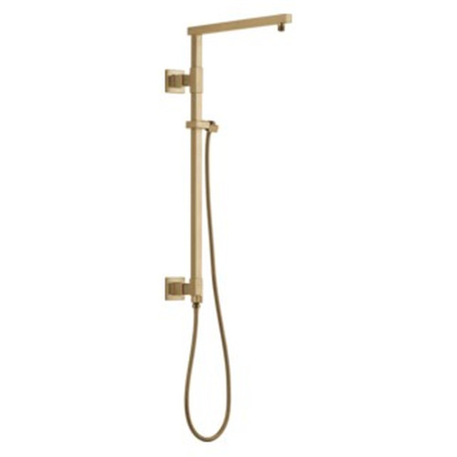58420-CZ-PR Universal Showering Components Emerge 26" Angular Shower Column, Lumicoat Champagne Bronze