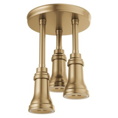 Delta 57190-CZ25-L Universal Showering Components H2Okinetic Pendant Raincan Shower Head with LED Light, Champagne Bronze