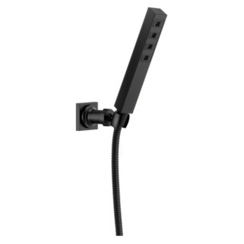 Delta 55567-BL Universal Showering Components H2Okinetic Single-Setting Adjustable Wall Mount Hand Shower, Matte Black