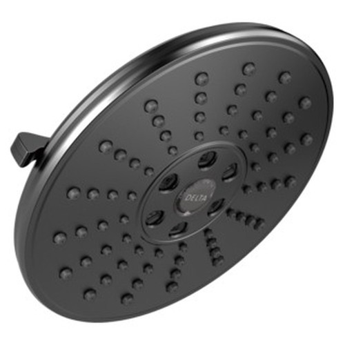 52688-BL Universal Showering Components H2Okinetic 3-Setting Raincan Shower Head, Matte Black