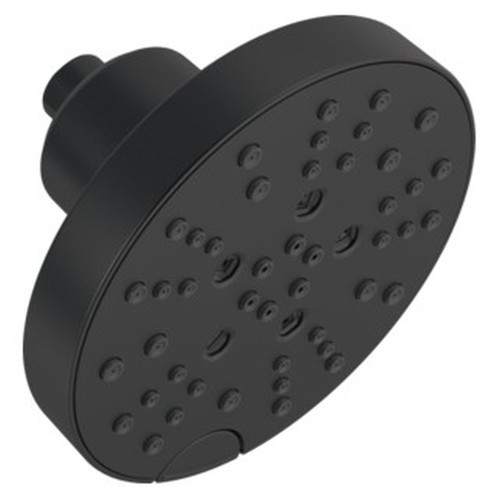 52668-BL Universal Showering Components H2Okinetic 5-Setting Contemporary Raincan Shower Head, Matte Black