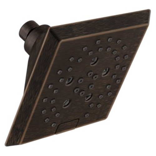 52664-RB Universal Showering Components H2Okinetic 5-Setting Angular Modern Raincan Shower Head, Venetian Bronze