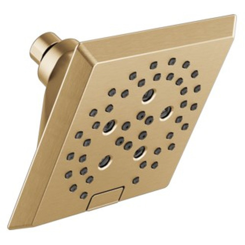 Delta 52664-CZ-PR Universal Showering Components H2Okinetic 5-Setting Angular Modern Raincan Shower Head, Lumicoat Champagne Bronze