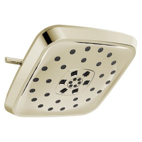 Delta 52460-PN-PR Universal Showering Components H2Okinetic 4-Setting Shower Head with UltraSoak, Lumicoat Polished Nickel
