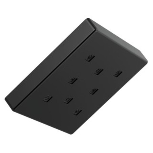 52171-BL Universal Showering Components H2Okinetic Single-Setting Metal Raincan Shower Head, Matte Black