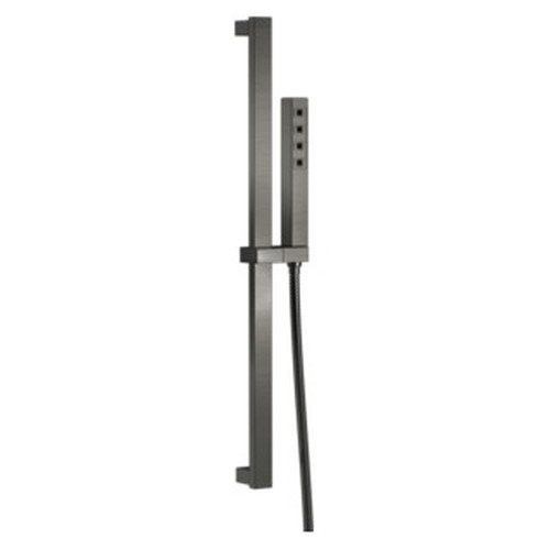Delta 51567-KS-PR Universal Showering Components H2Okinetic Single-Setting Slide Bar Hand Shower, Lumicoat Black Stainless
