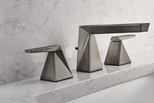 35543-KS-PR-MPU-DST Trillian Two Handle Widespread Bathroom Faucet, Lumicoat Black Stainless