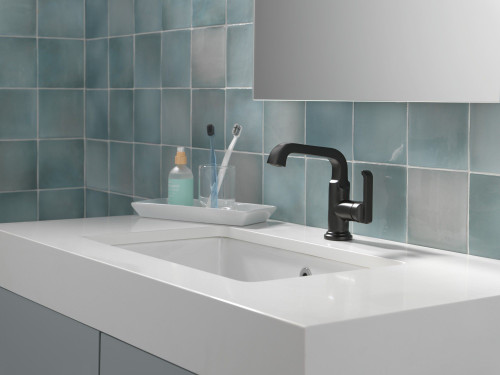 589SH-BL-DST Tetra Single Handle Bathroom Faucet, Matte Black