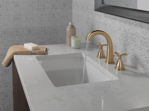 Delta 357756-CZMPU-DST Stryke Widespread Faucet, Champagne Bronze