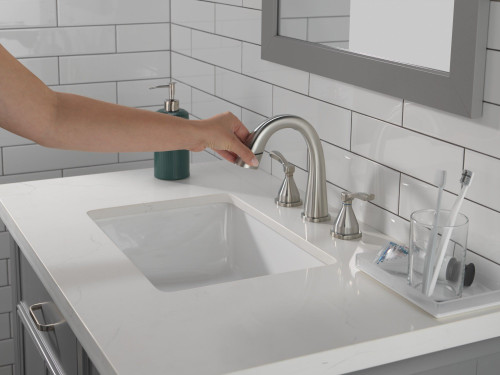 35775-SSPD-PR-DST Stryke Two Handle Widespread Pull Down Bathroom Faucet, Lumicoat Stainless