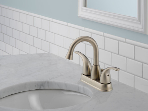 B2519LF-BN Foundations Two Handle Centerset Bathroom Faucet, Brushed Nickel