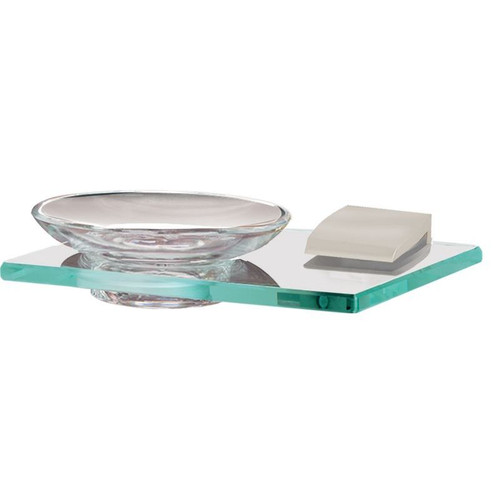 Alno Manhattan A7430-SN Modern Soap Dish 6-3/4-in in Satin Nickel