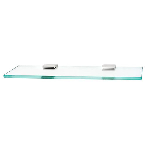 Alno Manhattan A7450-18-PC 18-in Glass Shelf with Brackets Modern in Polished Chrome