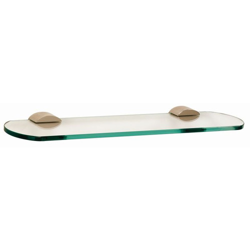Alno Contemporary III A7650-24-PN 24-in Glass Shelf with Brackets Modern in Polished Nickel
