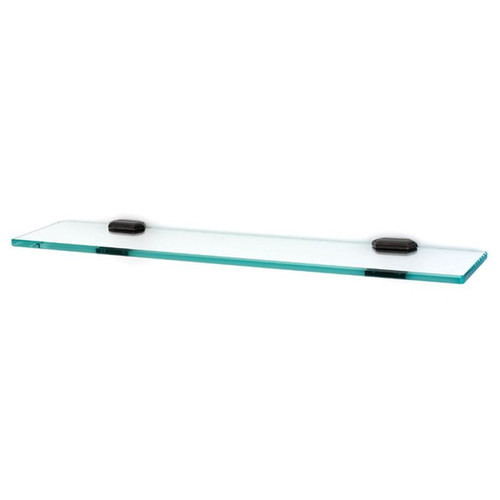 Alno Nicole A7750-24-BARC 24-in Glass Shelf with Brackets Traditional in Barcelona