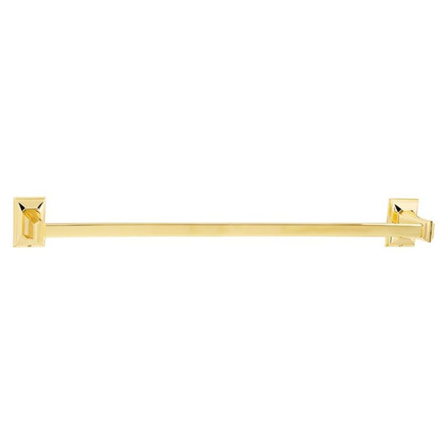 Alno Geometric A7920-24-PB Towel Bar Transitional in Polished Brass