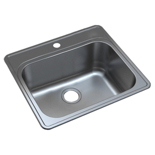 K-MTSB252212-M Single Basin Drop-In Stainless Steel Kitchen Sink Kit