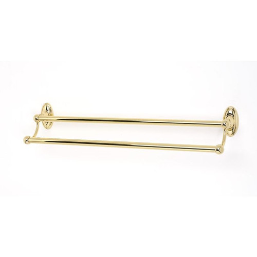 Alno Classic Traditional A8025-24-PB Double Towel Bar Traditional in Polished Brass