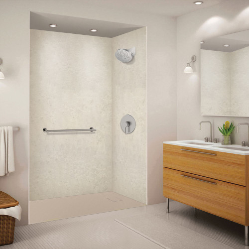 FZSP6036-33 Trimslate Plus 60-in x 36-in Zero Threshold Tub Replacement Shower Base with End Drain, Beach