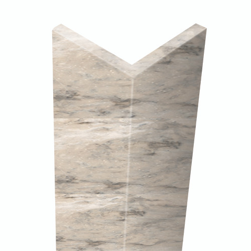 OCT962-48 Saramar 1.87-in x 1.87-in x 96-in Outside Corner Trim, Biscotti Marble
